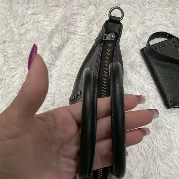 Coach Central Satchel with Lacquer Rivets 36306 and matching wallet - Picture 6 of 11